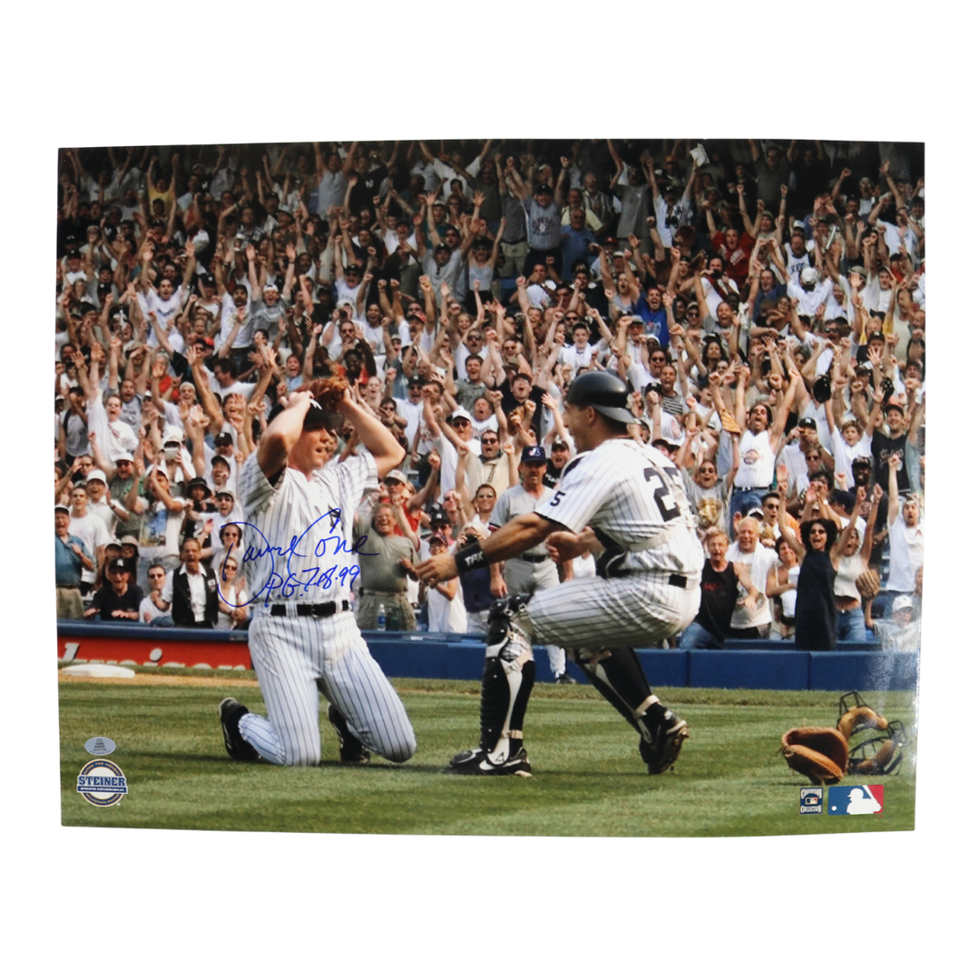 David Cone Signed Inscribed Steiner 16x20 Kneeling Wish You Were Here Auth