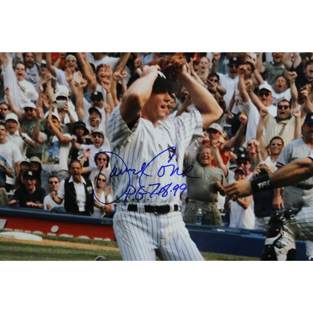 David Cone Signed Inscribed Steiner 16x20 Kneeling Wish You Were Here Auth