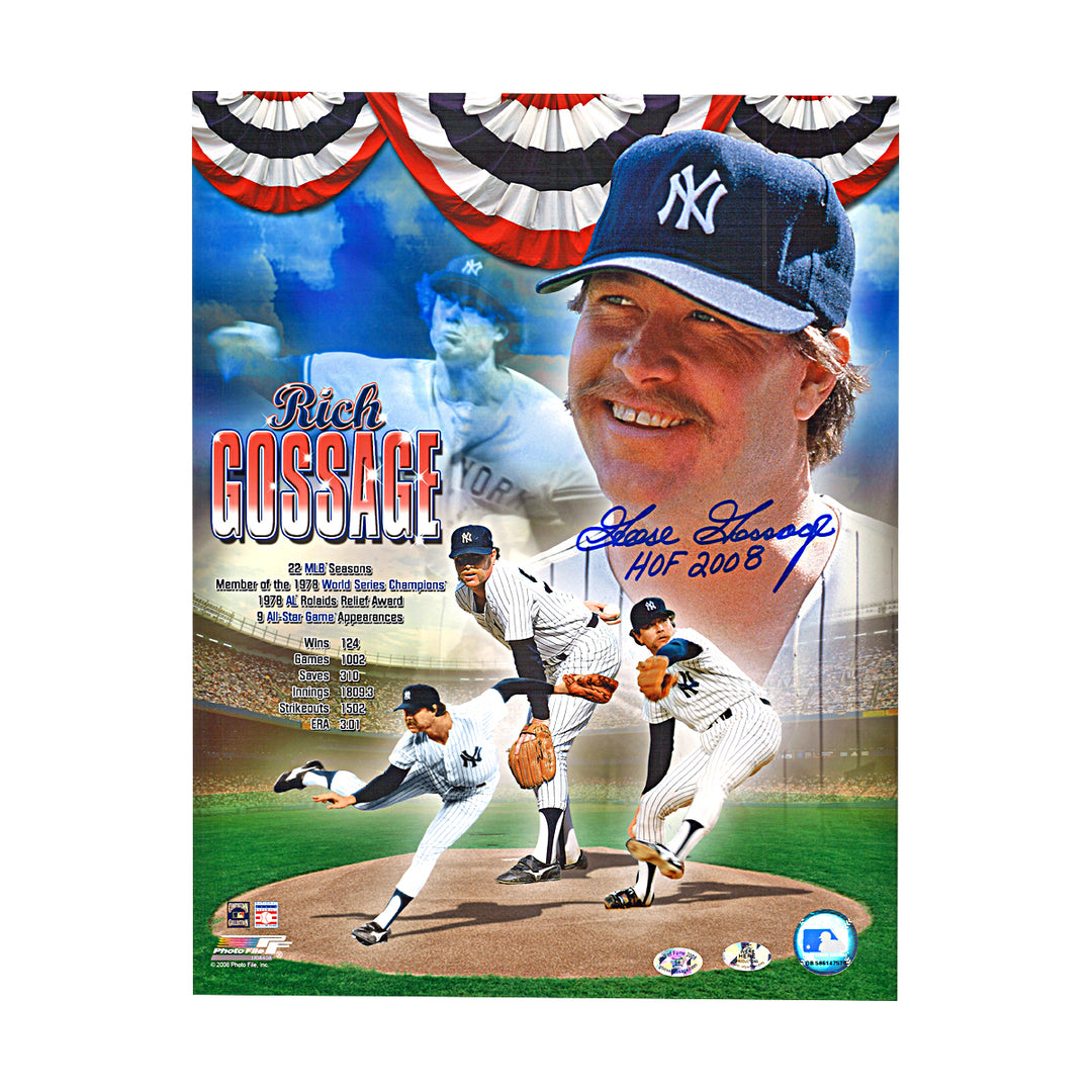 Goose Gossage New York Yankees Autographed Inscribed Collage 11x14 WYWH Holo