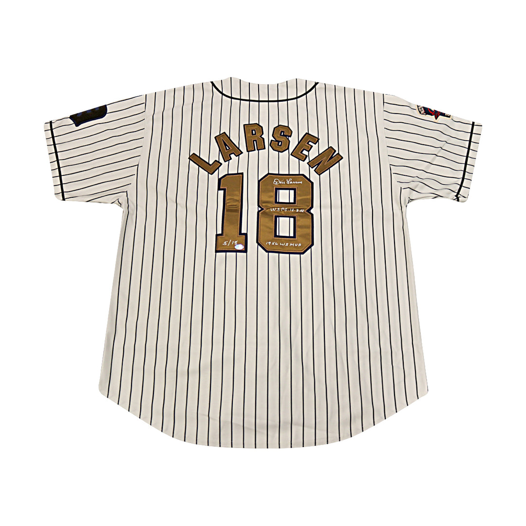 Don Larsen 1955 Denver Bears Autographed Inscribed Russell Authentic Jersey WYWH Holo
