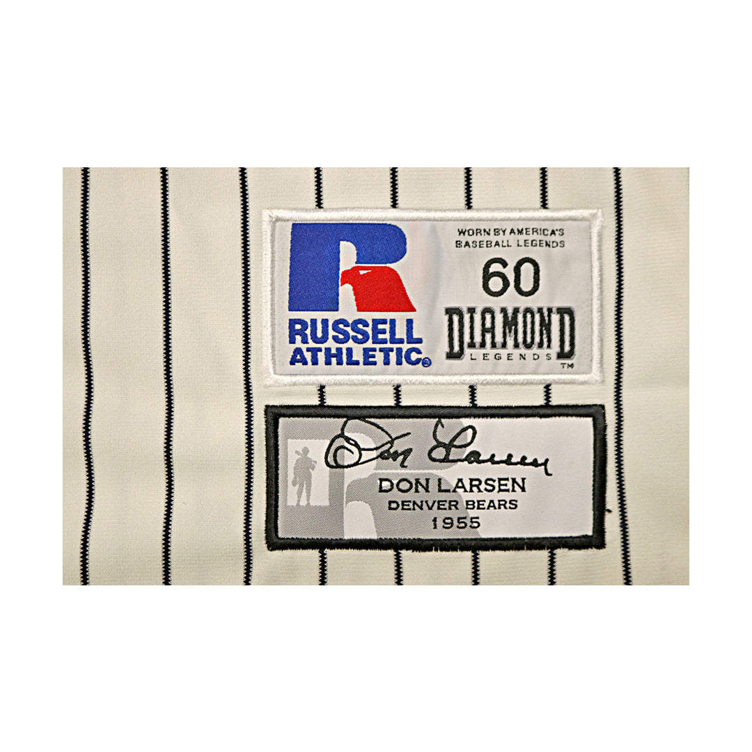Don Larsen 1955 Denver Bears Autographed Inscribed Russell Authentic Jersey WYWH Holo