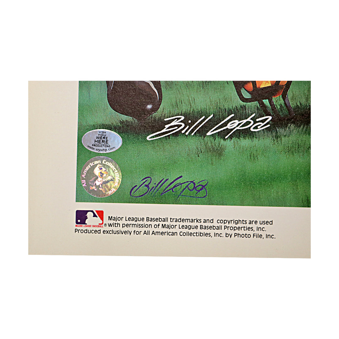 David Cone Joe Girardi Yankees Autographed Inscribed Litho All American Holo-1