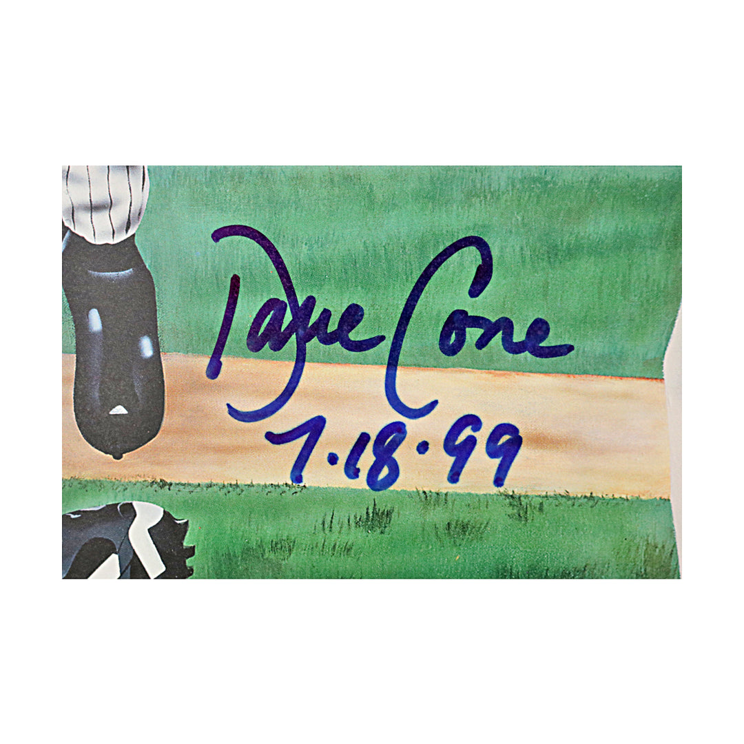 David Cone Joe Girardi Yankees Autographed Inscribed Litho All American Holo-2