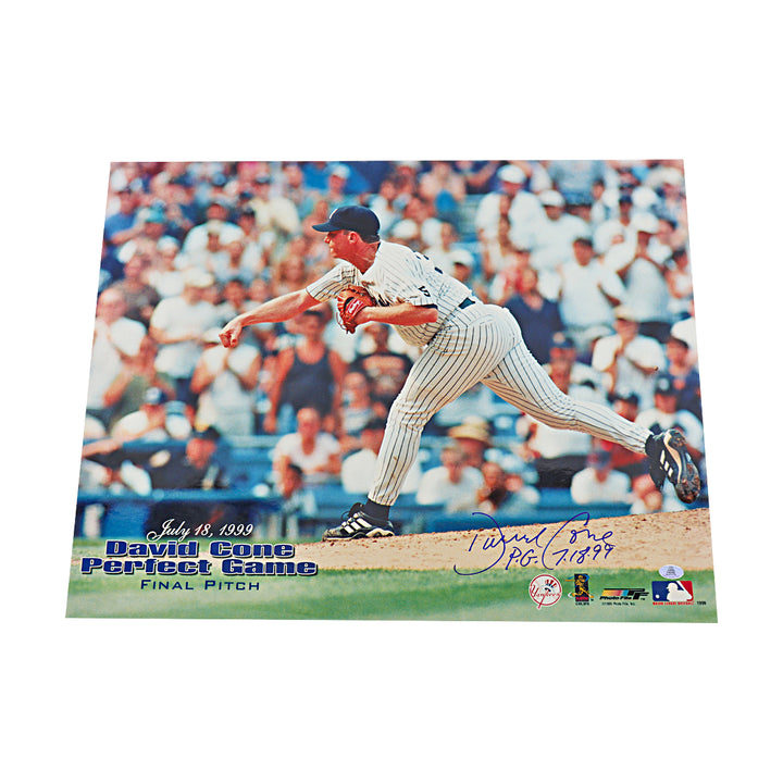 David Cone New York Yankees Autographed Inscribed 16x20 Photo WYWH Holo