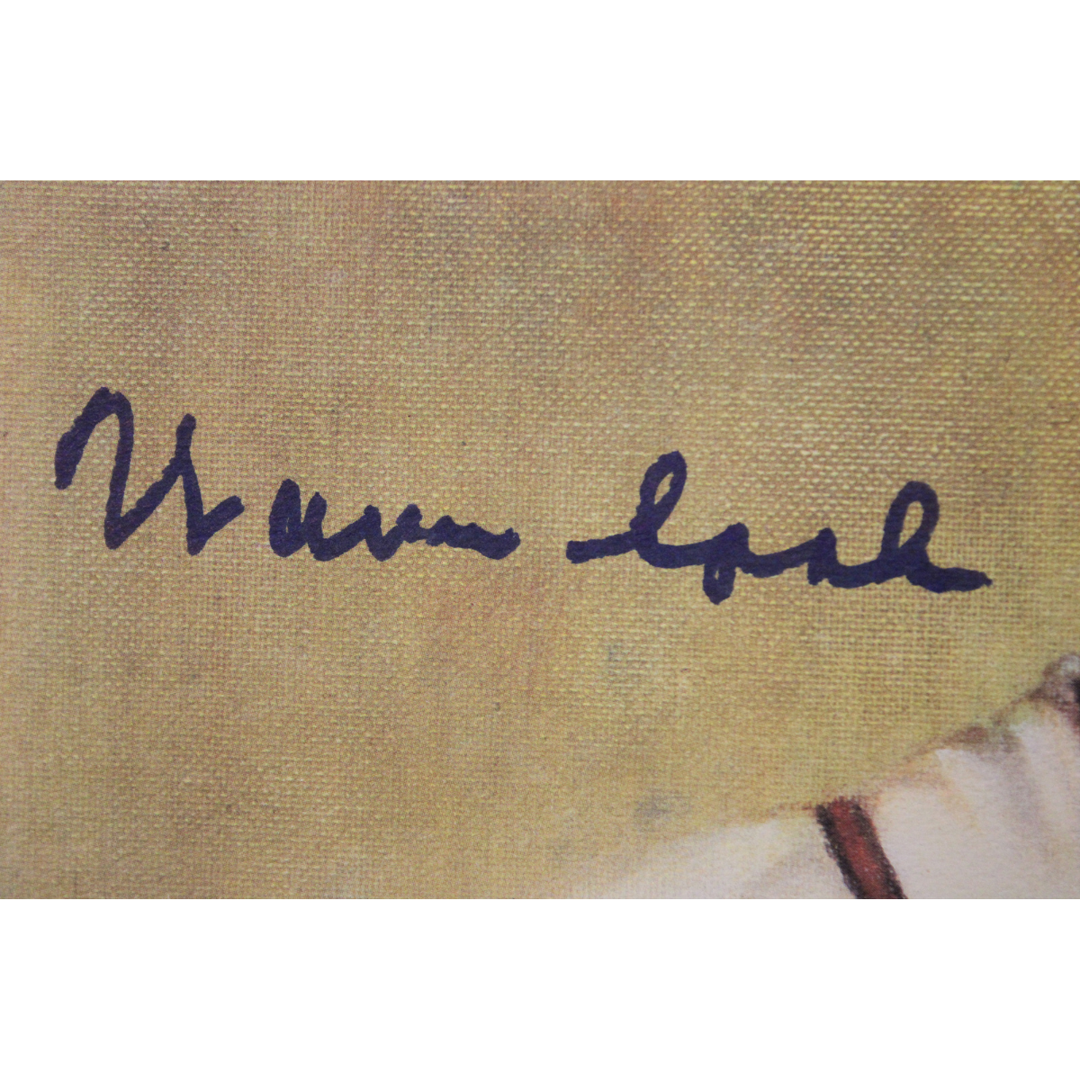Warren Spahn Atlanta Braves Autographed 16x20 Bruce Stark Lithograph JSA COA