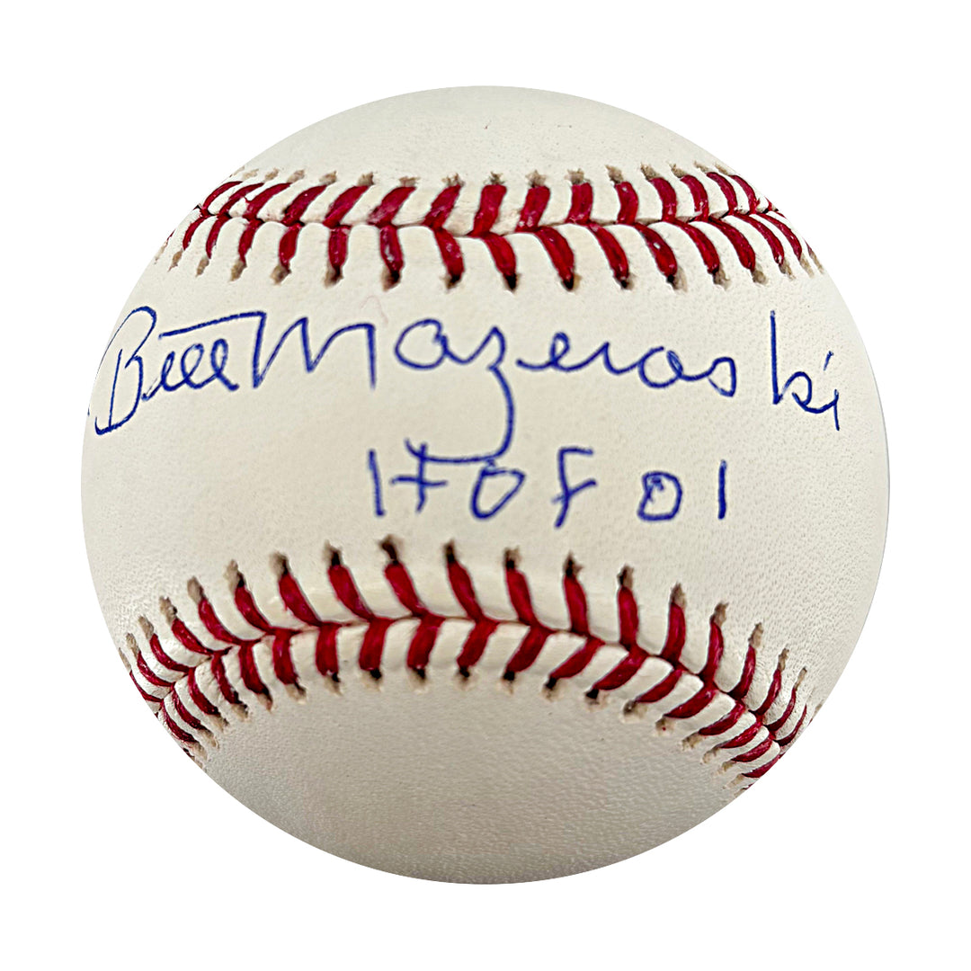 Bill Mazeroski Pittsburgh Pirates Autographed Inscribed OMLB Baseball WYWH Holo