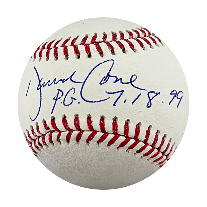 David Cone New York Yankees Autographed Inscribed OMLB Baseball WYWH Holo