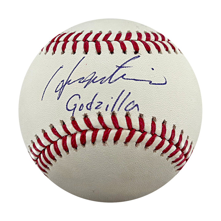 Hideki Matsui New York Yankees Autographed Inscribed OMLB Baseball WYWH Holo