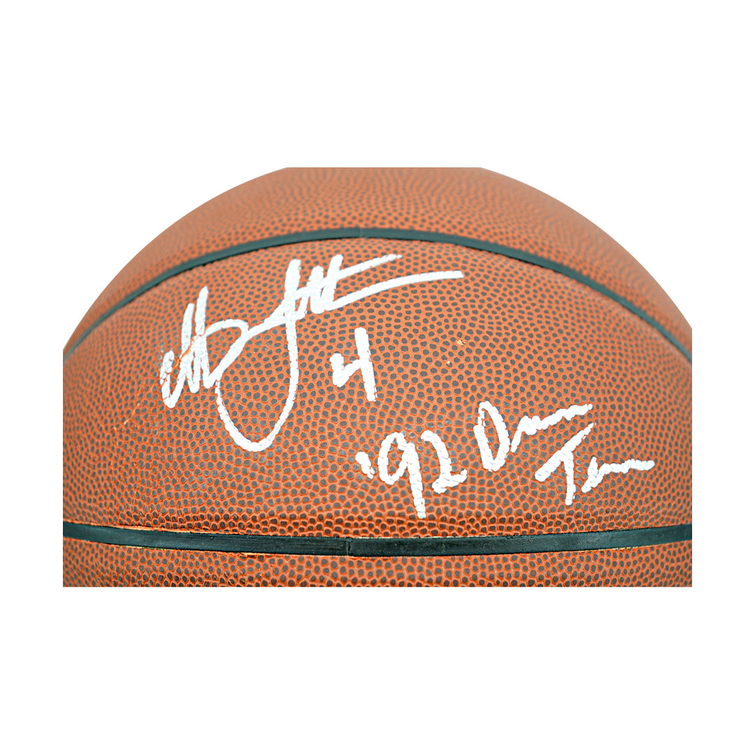 Christian Laettner Olympics 1992 USA Dream Team Autographed Inscribed Spalding NBA Basketball JSA Holo Only