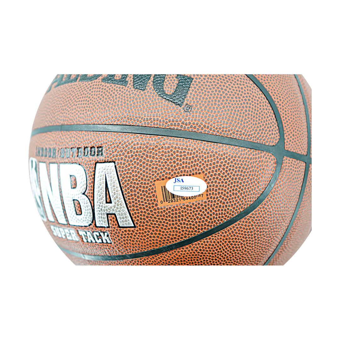 David Robinson San Antonio Spurs Autographed Inscribed Spalding NBA Basketball JSA Holo Only