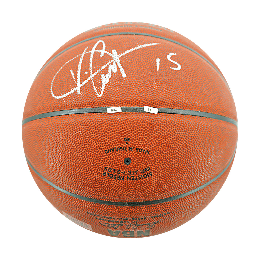 Vince Carter Raptors Nets Autographed Spalding NBA Basketball Steiner Holo Only