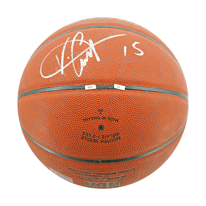 Vince Carter Raptors Nets Autographed Spalding NBA Basketball Steiner Holo Only