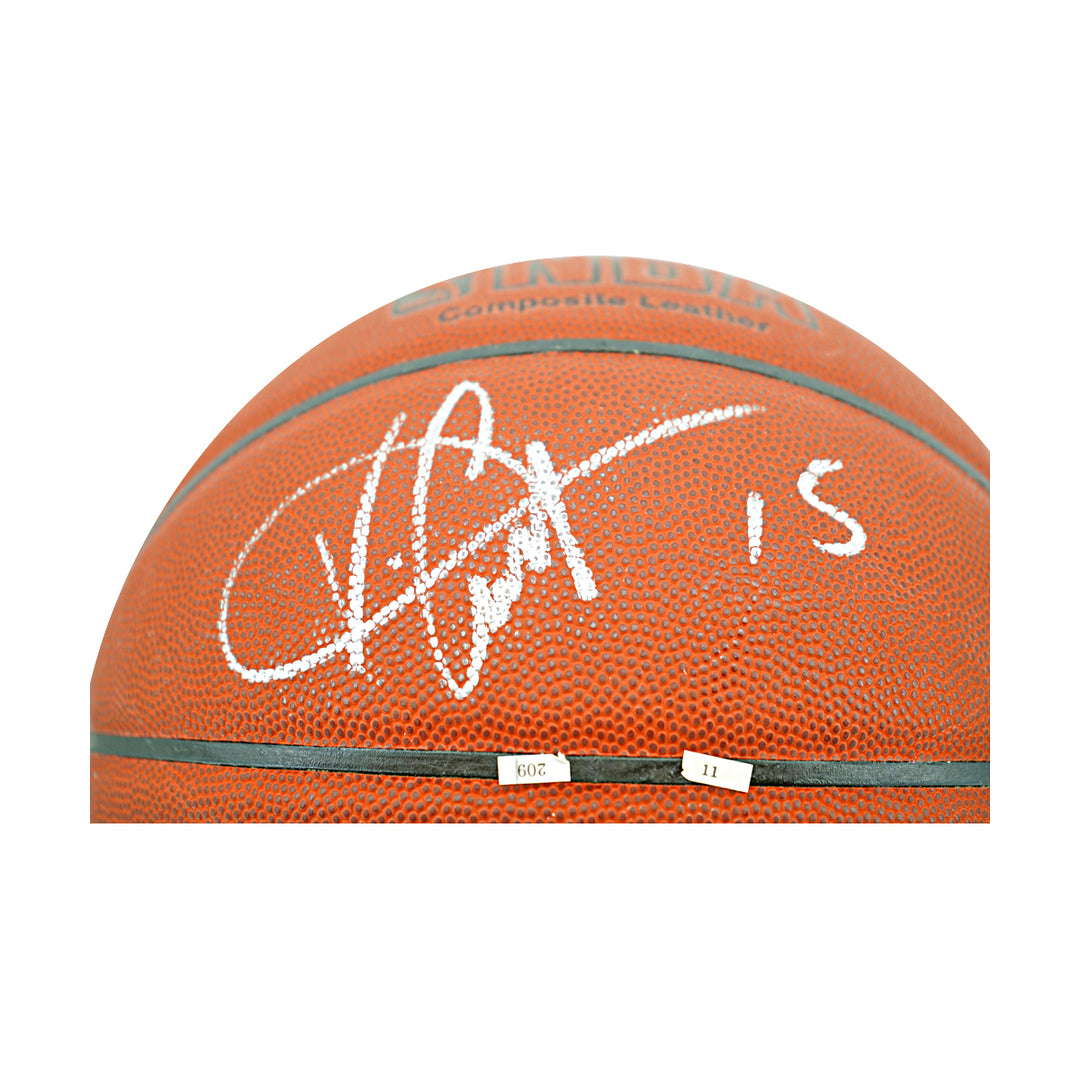 Vince Carter Raptors Nets Autographed Spalding NBA Basketball Steiner Holo Only