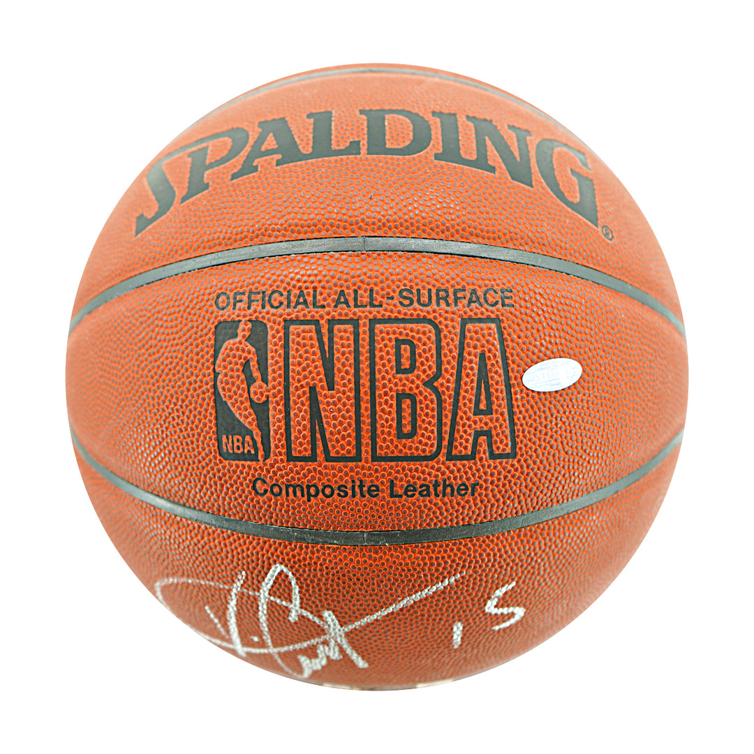 Vince Carter Raptors Nets Autographed Spalding NBA Basketball Steiner Holo Only