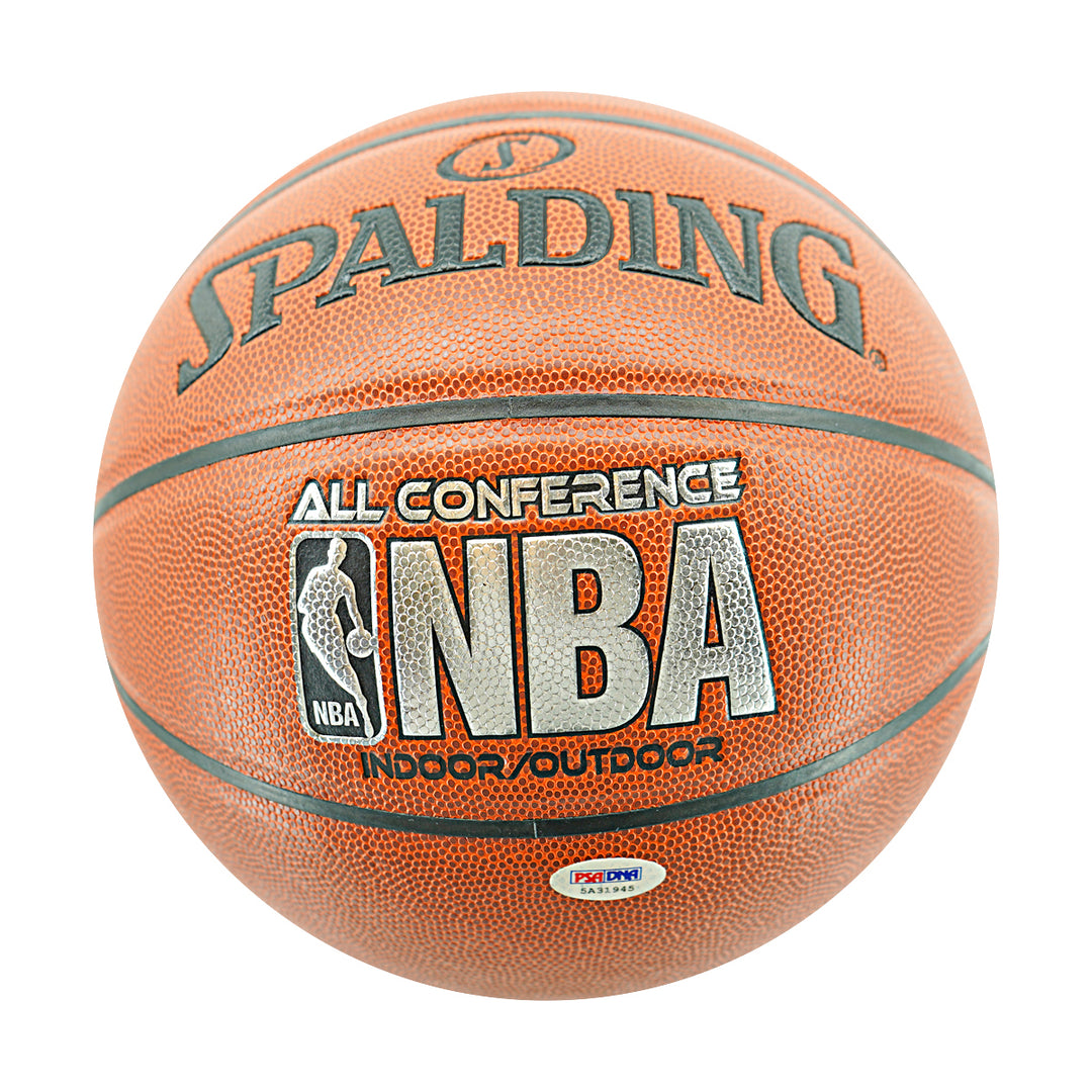 Dennis Rodman Bulls Pistons Autographed Spalding NBA I/O Basketball PSA Holo Only