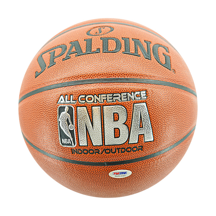 Dennis Rodman Bulls Pistons Autographed Spalding NBA I/O Basketball PSA Holo Only