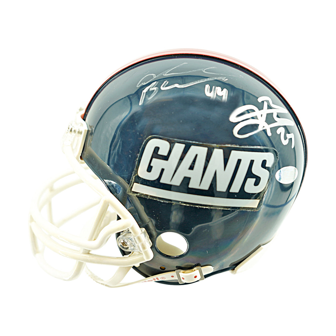 Bradshaw Jacobs Anderson Autographed Riddell Mini Helmet Steiner Holo Only