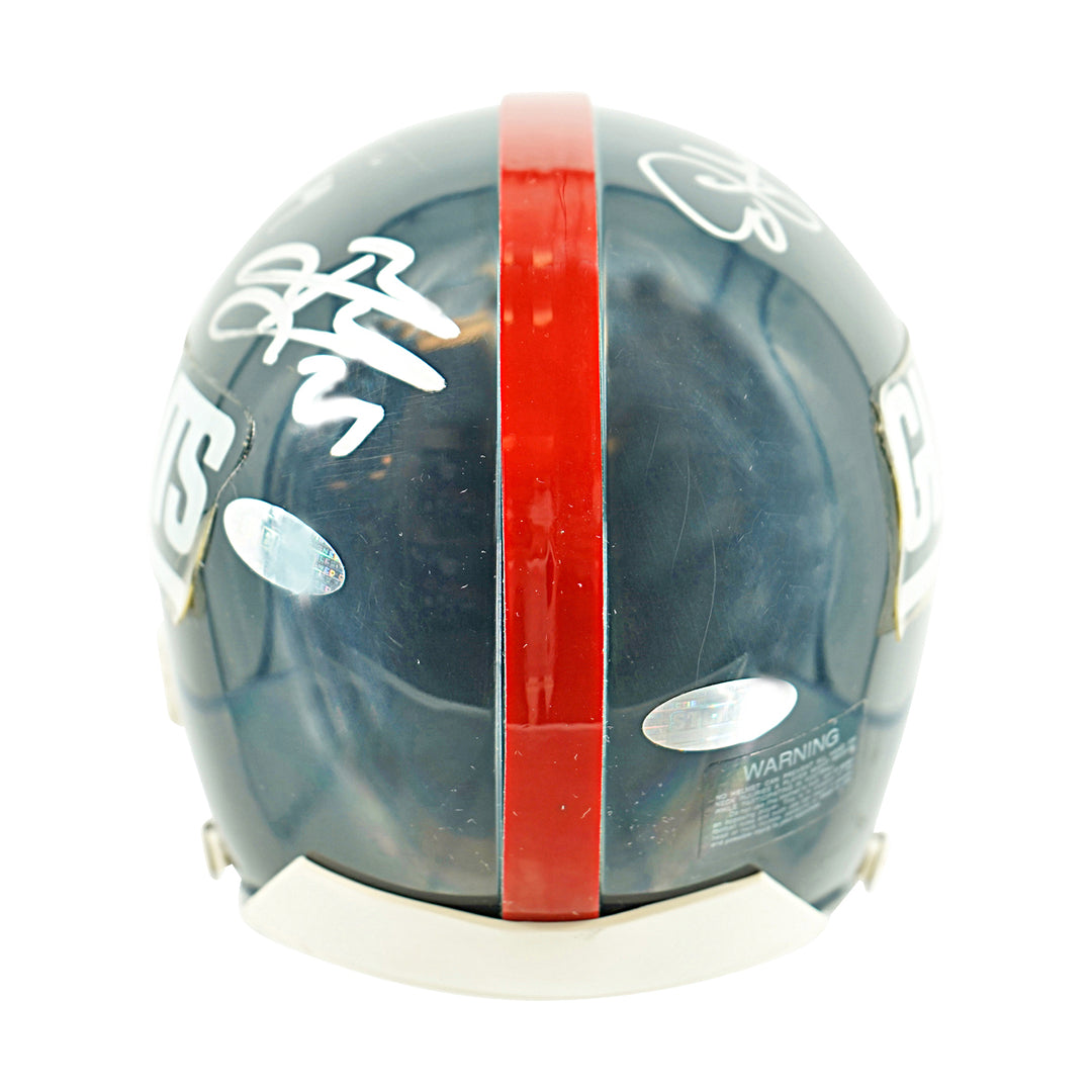 Bradshaw Jacobs Anderson Autographed Riddell Mini Helmet Steiner Holo Only