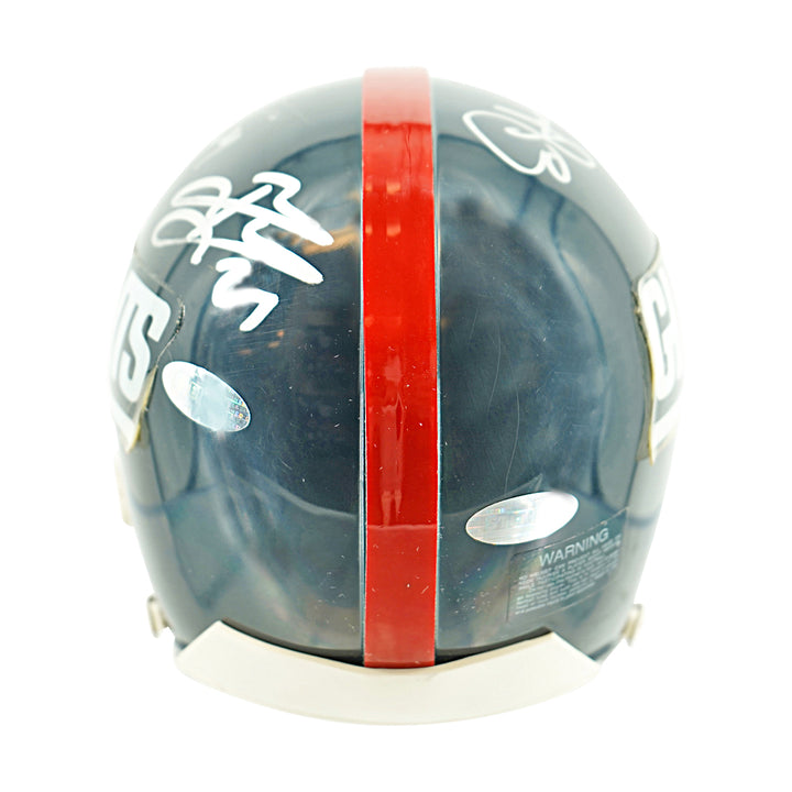 Bradshaw Jacobs Anderson Autographed Riddell Mini Helmet Steiner Holo Only