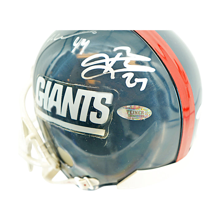 Bradshaw Jacobs Anderson Autographed Riddell Mini Helmet Steiner Holo Only