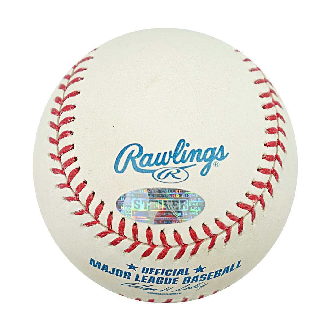 Nolan Ryan Rangers Mets Astros Autographed Inscribed OMLB Baseball Steiner Holo Only