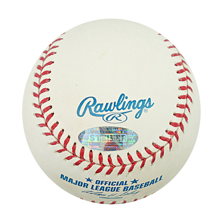 Nolan Ryan Rangers Mets Astros Autographed Inscribed OMLB Baseball Steiner Holo Only