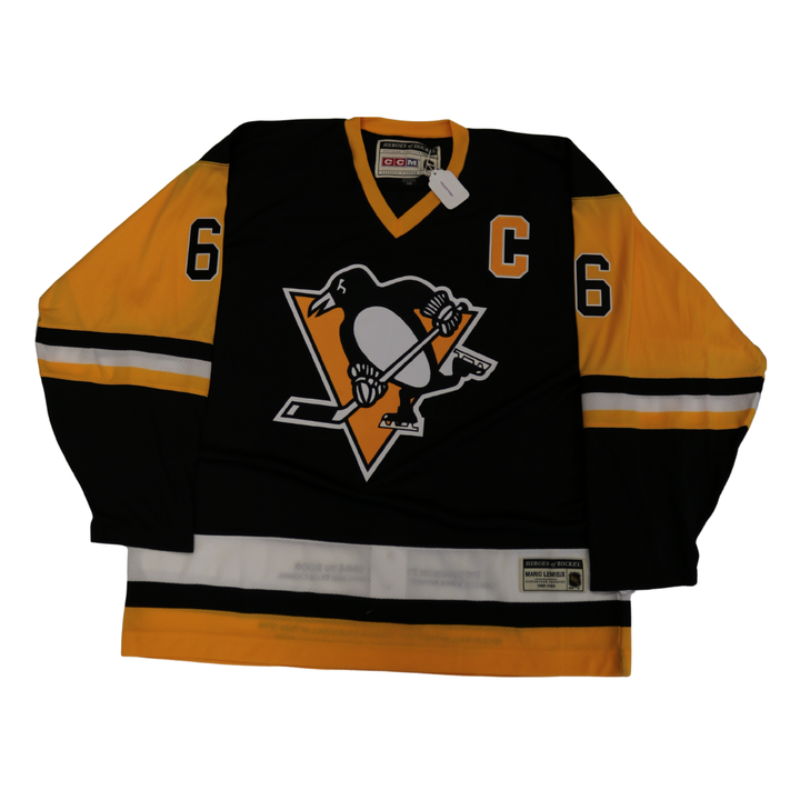 Mario Lemieux Pittsburgh Penguins Autographed Signed CCM Stat Jersey JSA LOA