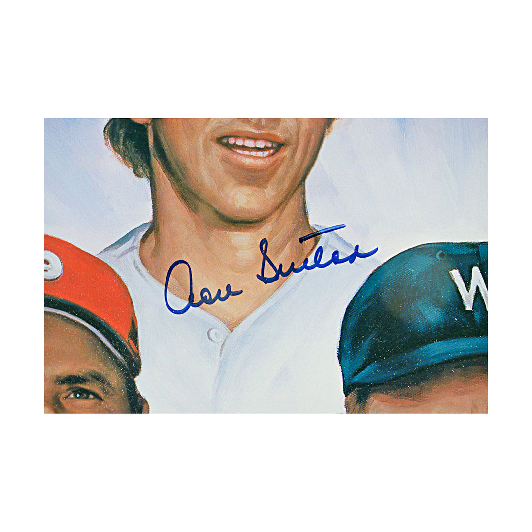 Seaver, Ryan, Carlton 300 Win Multi Signed Autographed Framed Lithograph JSA LOA