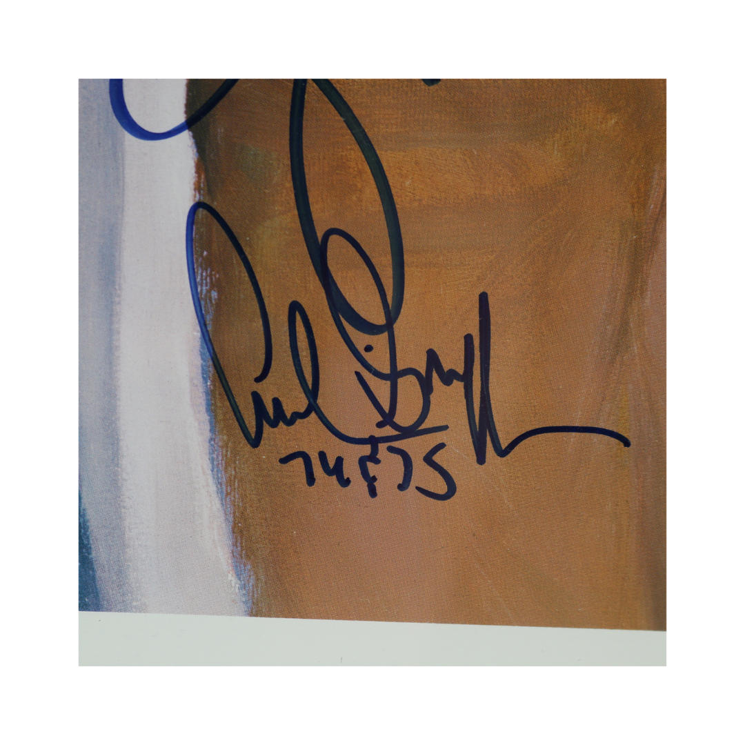 Hornung Plunkett Staubach Heisman Trophy Winners Autographed Signed Framed 28x40 Lithograph JSA LOA