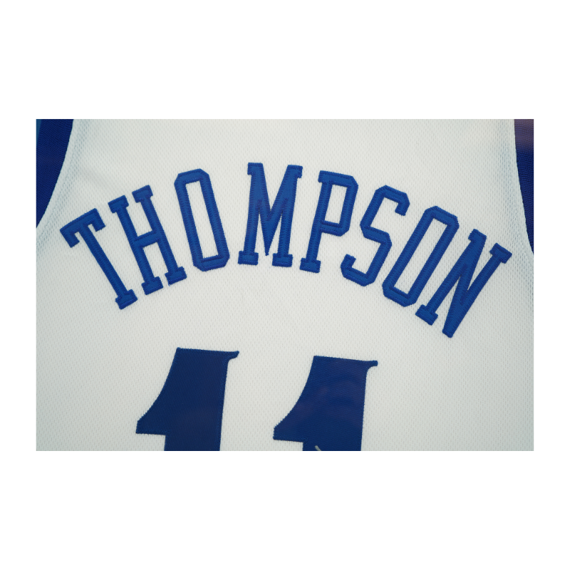 Klay Thompson Golden State Warriors Autographed Framed White Jersey JSA COA