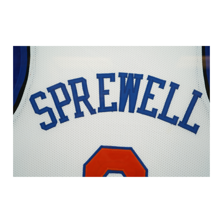 Latrell Sprewell New York Knicks Autographed Framed White Jersey JSA COA