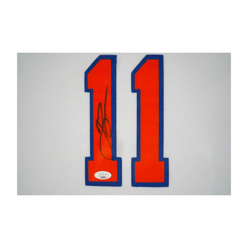 Jalen Brunson New York Knicks Autographed Framed Authentic White Jersey JSA COA