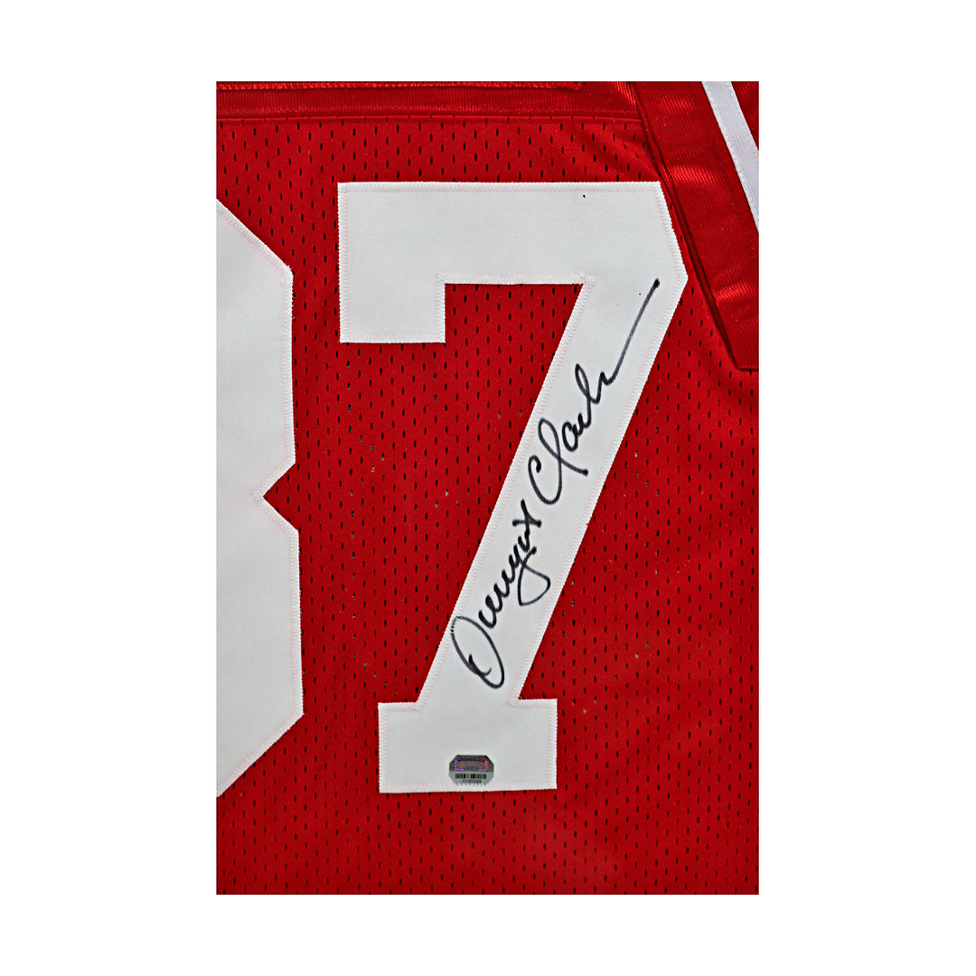 Dwight Clark 49ers Autographed Signed Framed 38x34 Jersey Mounted Memories Holo
