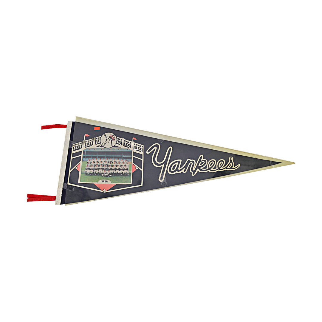 1960 New York Yankees American League Champions Vintage Photo Pennant Flag