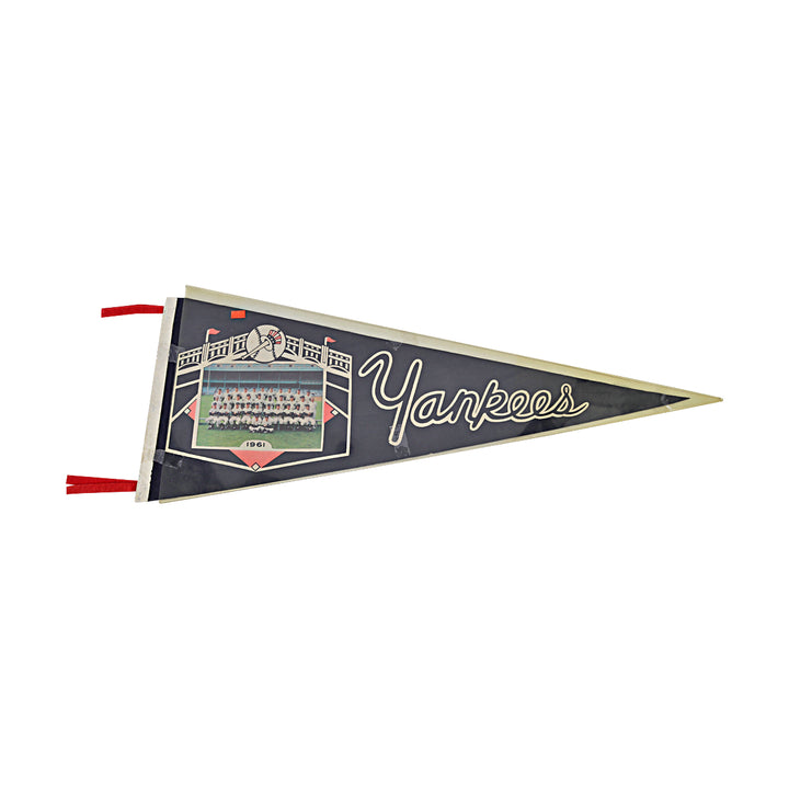 1960 New York Yankees American League Champions Vintage Photo Pennant Flag