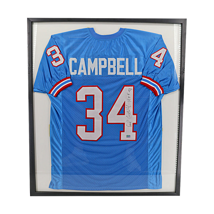 Earl Campbell Houston Oilers Autographed Signed Framed Jersey JSA COA