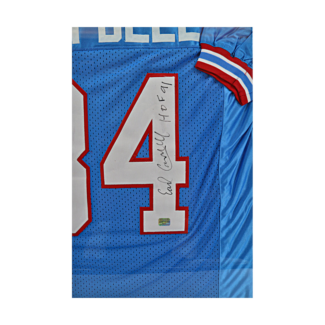 Earl Campbell Houston Oilers Autographed Signed Framed Jersey JSA COA