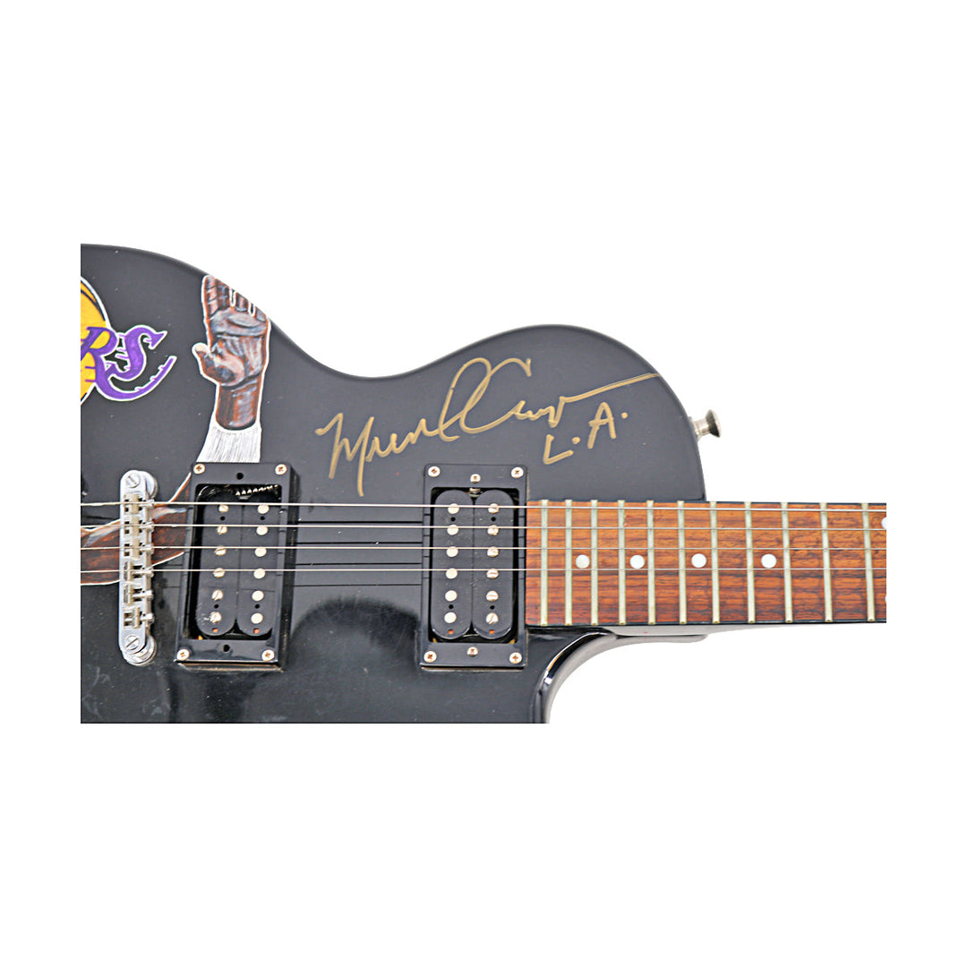 Michael Cooper Los Angeles Lakers Autographed Signed Doug Brewer Epiphone Guitar JSA COA
