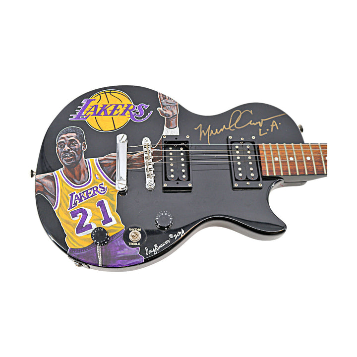Michael Cooper Los Angeles Lakers Autographed Signed Doug Brewer Epiphone Guitar JSA COA