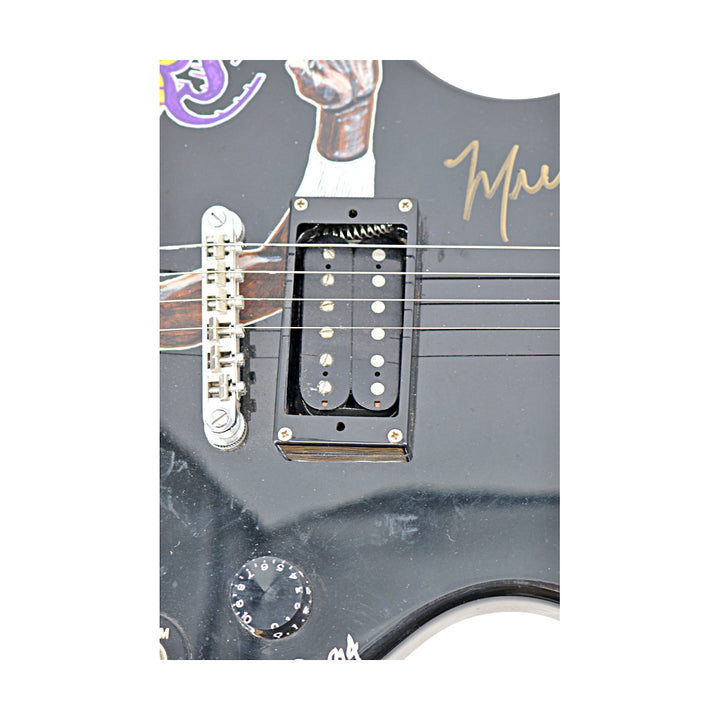 Michael Cooper Los Angeles Lakers Autographed Signed Doug Brewer Epiphone Guitar JSA COA