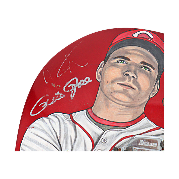 Votto Phillips Painted Cinncinati Reds 8 Autos MultiSigned Doug Brewer Ibanez Guitar 