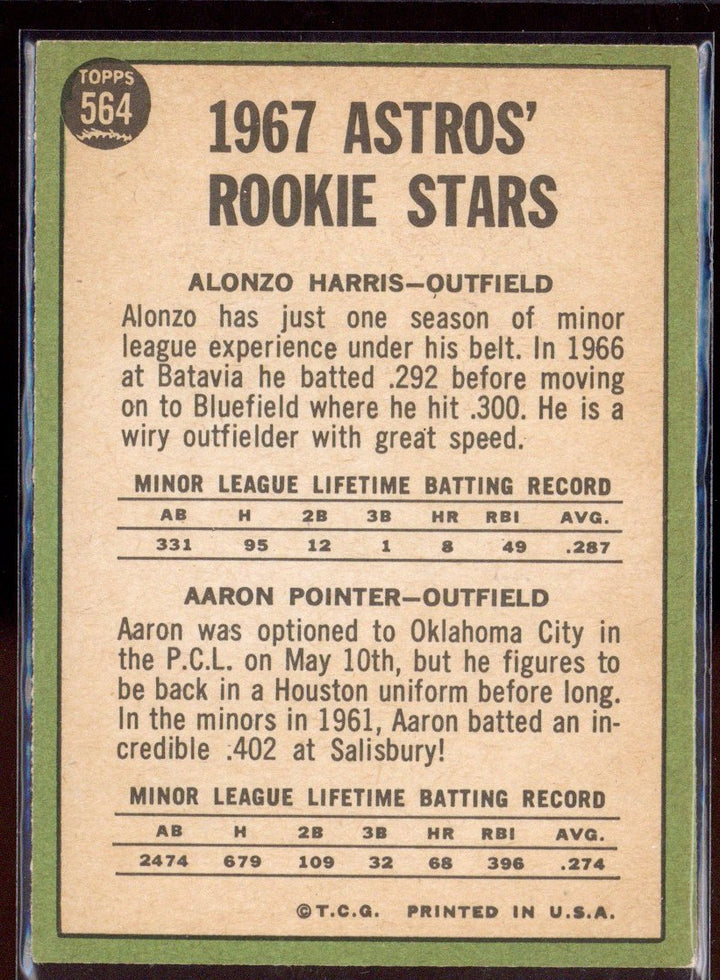 1967 Topps Astros Rookie Stars #564