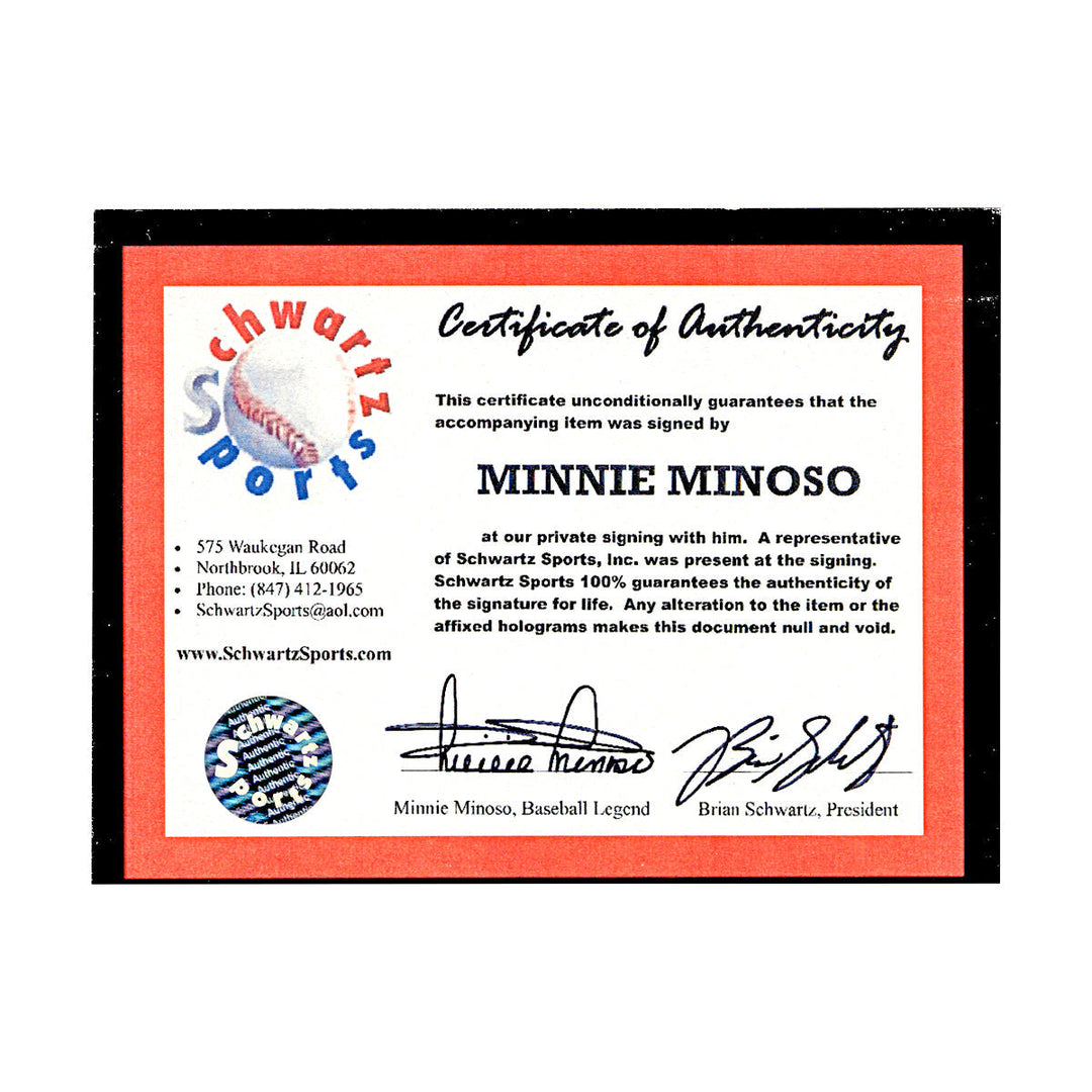 Minnie Minoso Chicago White Sox Autographed Signed Replica Batting Helmet (Schwartz Sports COA)