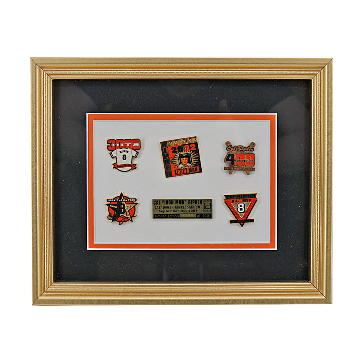 Cal Ripken Jr Baltimore Orioles Commemorative Framed Pin Set LE 1083/2001