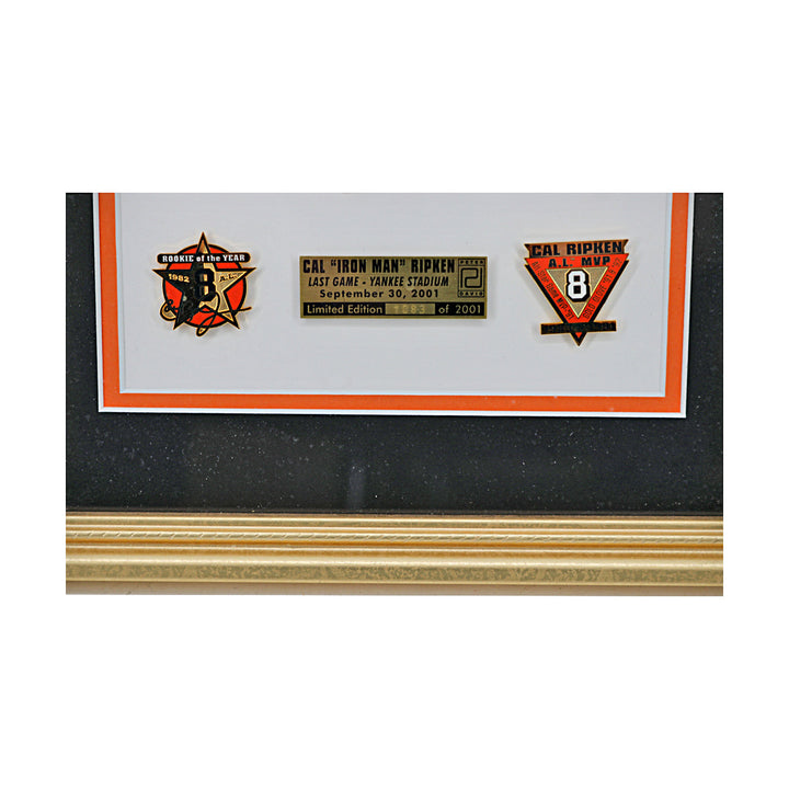 Cal Ripken Jr Baltimore Orioles Commemorative Framed Pin Set LE 1083/2001