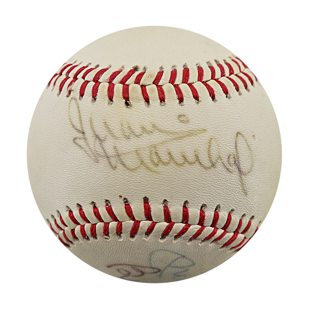 Mickey Mantle Brooks Robinson Juan Marichal Multi-Signed Autographed Baseball (JSA LOA #YY53199)
