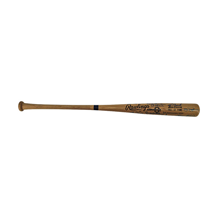Williams Mays Berra Multi-Signed Autographed Hall of Fame Rawlings Bat with 22 Signatures (JSA LOA #ZZ23137)