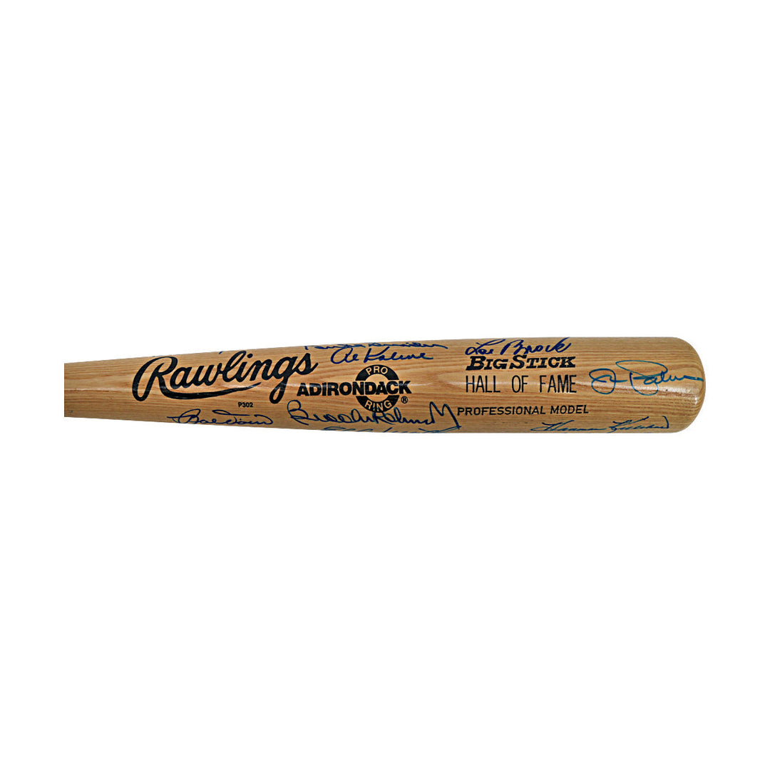Williams Mays Berra Multi-Signed Autographed Hall of Fame Rawlings Bat with 22 Signatures (JSA LOA #ZZ23137)