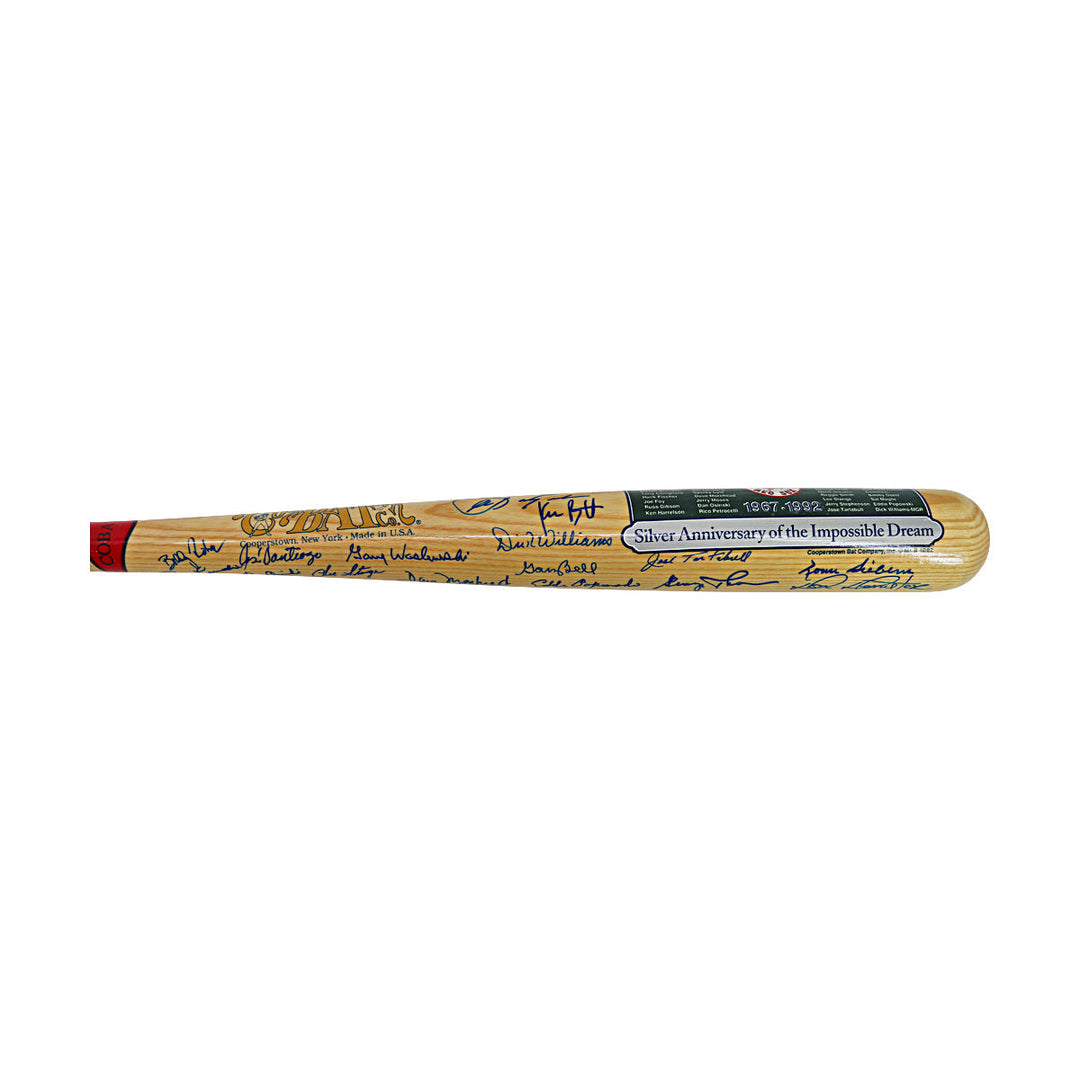Petrocelli, Lonborg, Yastrzemski, Williams Boston Red Sox Multi Signed Autographed  1967-1992 Sliver Anniversary of The Impossible Dream  Cooperstown Bat (JSA LOA #ZZ23140)