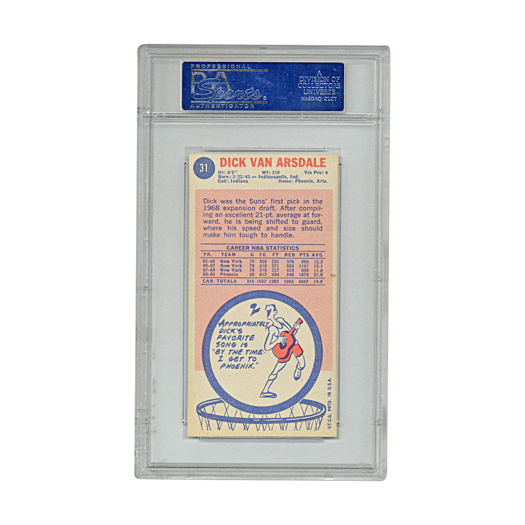 Dick Van Arsdale Phoenix Suns 1969 Topps Basketball Card (PSA 7)